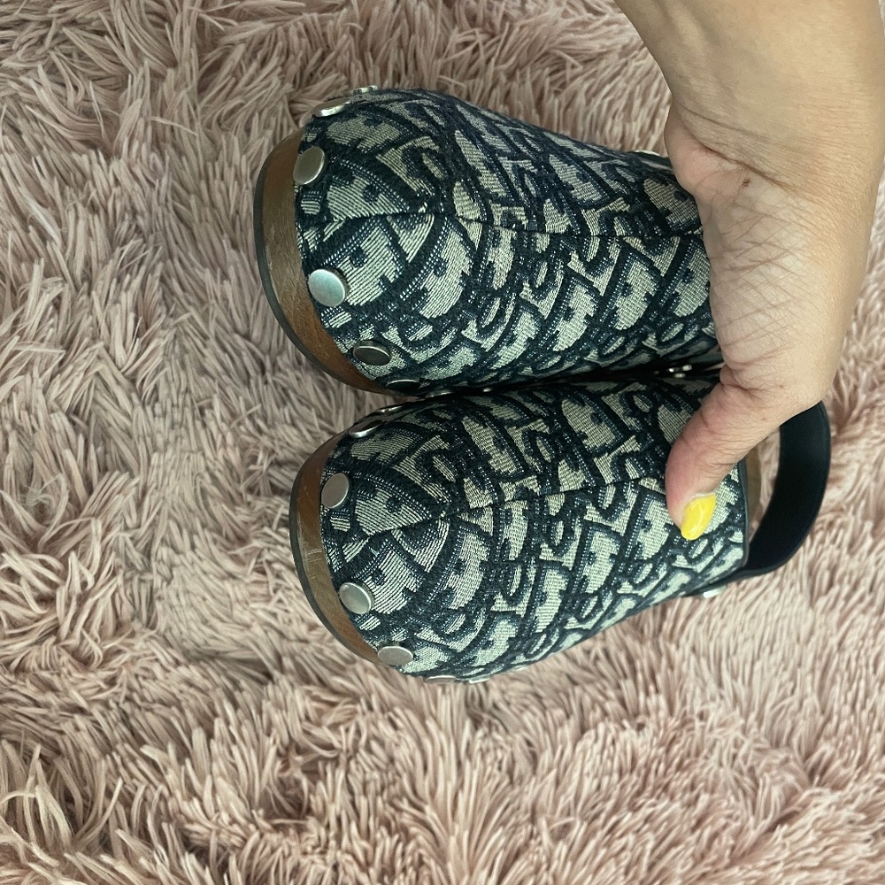 Dior Oblique Canvas Clogs